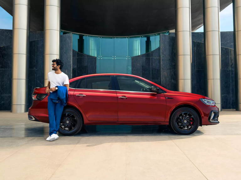 Volkswagen cars driving smoothly in Noida city and Delhi highways showcasing performance and comfort